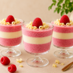 Verrines framboise chocolat blanc