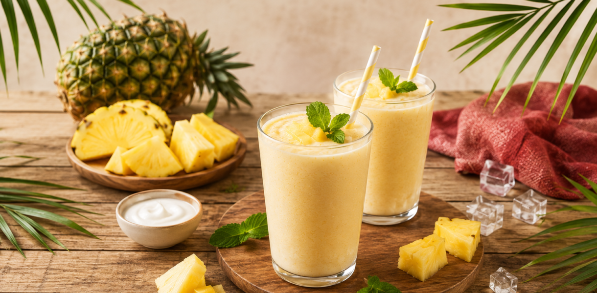 Smoothie Ananas Vanille Yaourt : Recette Fraîche, Onctueuse et Facile