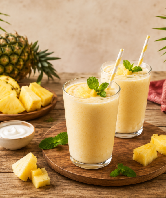Smoothie Ananas Vanille Yaourt : Recette Fraîche, Onctueuse et Facile