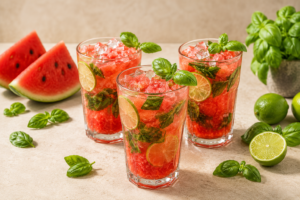 Cocktail Mojito Pastèque & Basilic : Recette Fraîche et Désaltérante