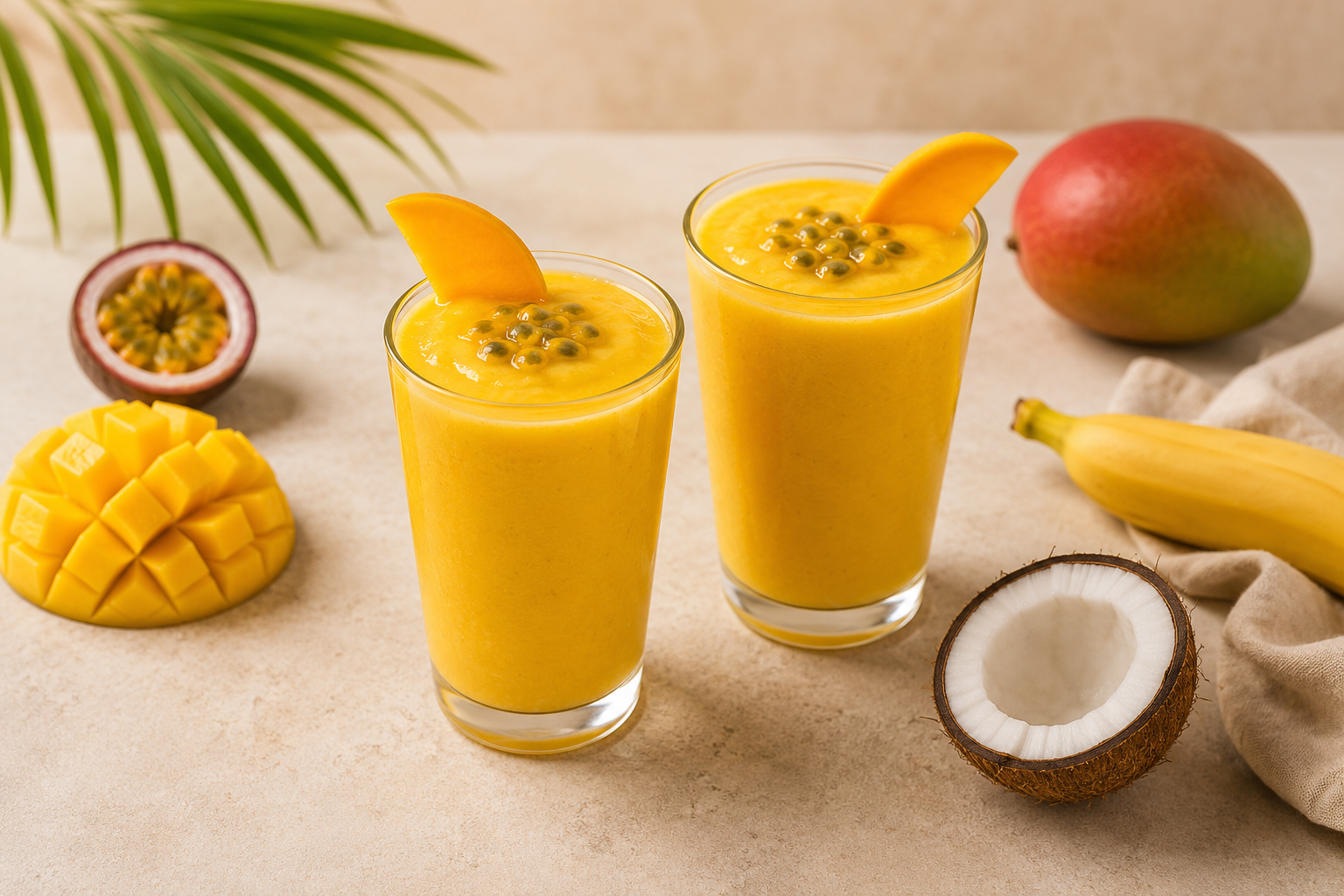 Smoothie Mangue Passion : Recette Exotique, Fraîche et Onctueuse