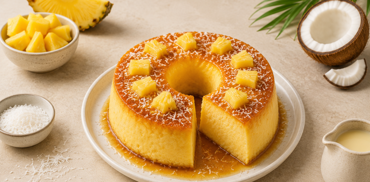 Flan Ananas Coco Crémeux : Recette Exotique Facile et Fondante