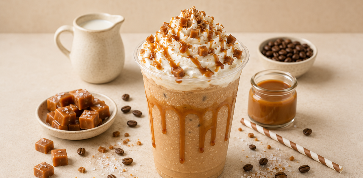 frappuccino maison caramel café