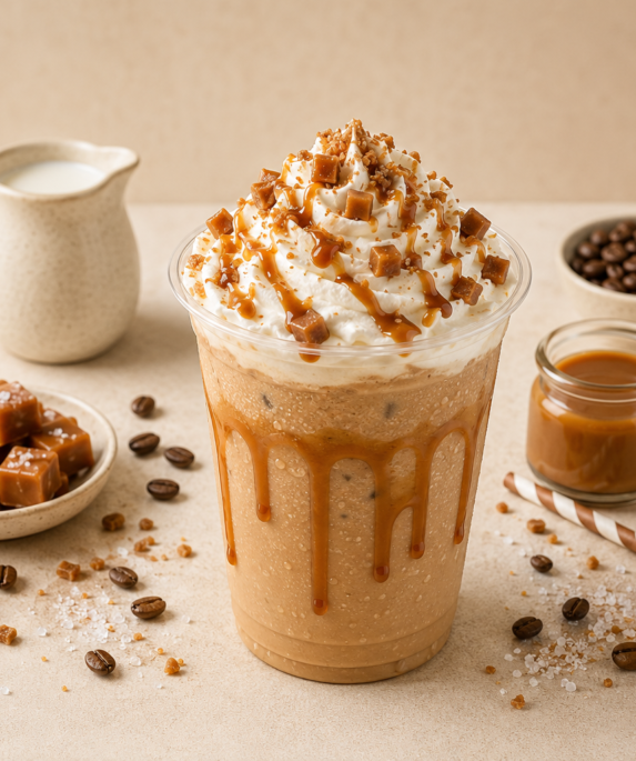 frappuccino maison caramel café