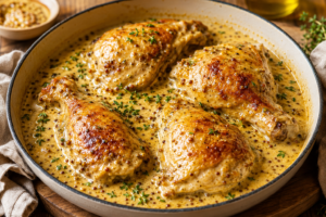 Poulet Mijoté à la Moutarde