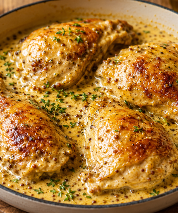 Poulet Mijoté à la Moutarde